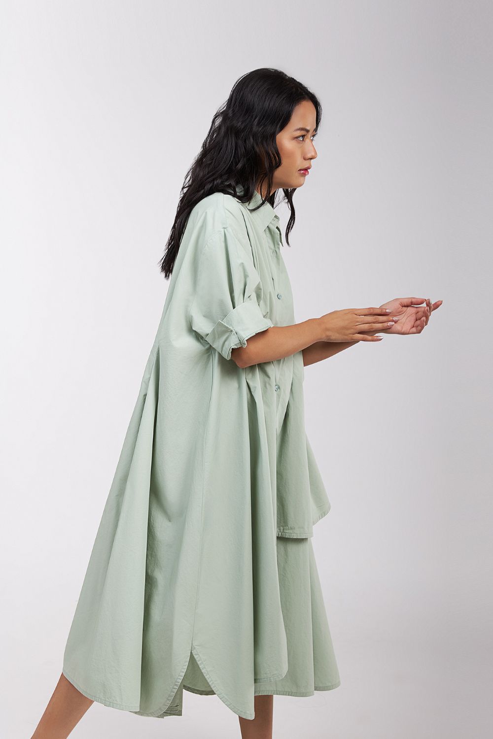 SHIRT WITH LAYERED PANELS