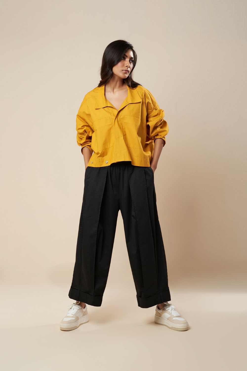 TWO WAY SHIRT WITH METAL BUTTONS