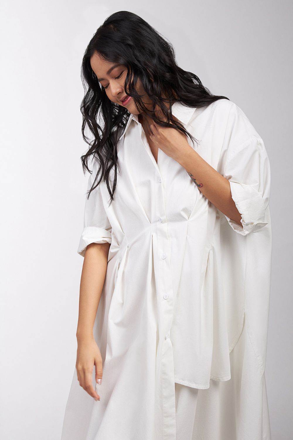SHIRT WITH LAYERED PANELS