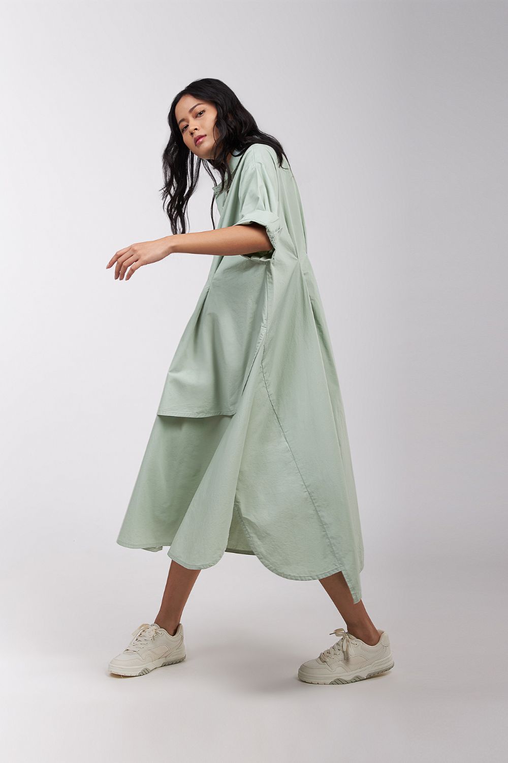 SHIRT WITH LAYERED PANELS