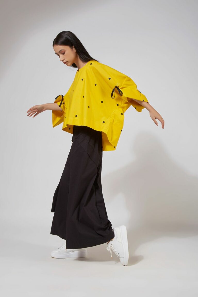 DROP CROTCH PANTS WITH SIDE PANEL DETAIL