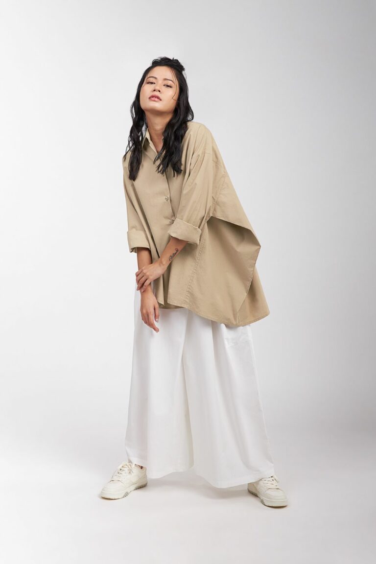 PANTS OVERLAP FLARE WITH POCKETS