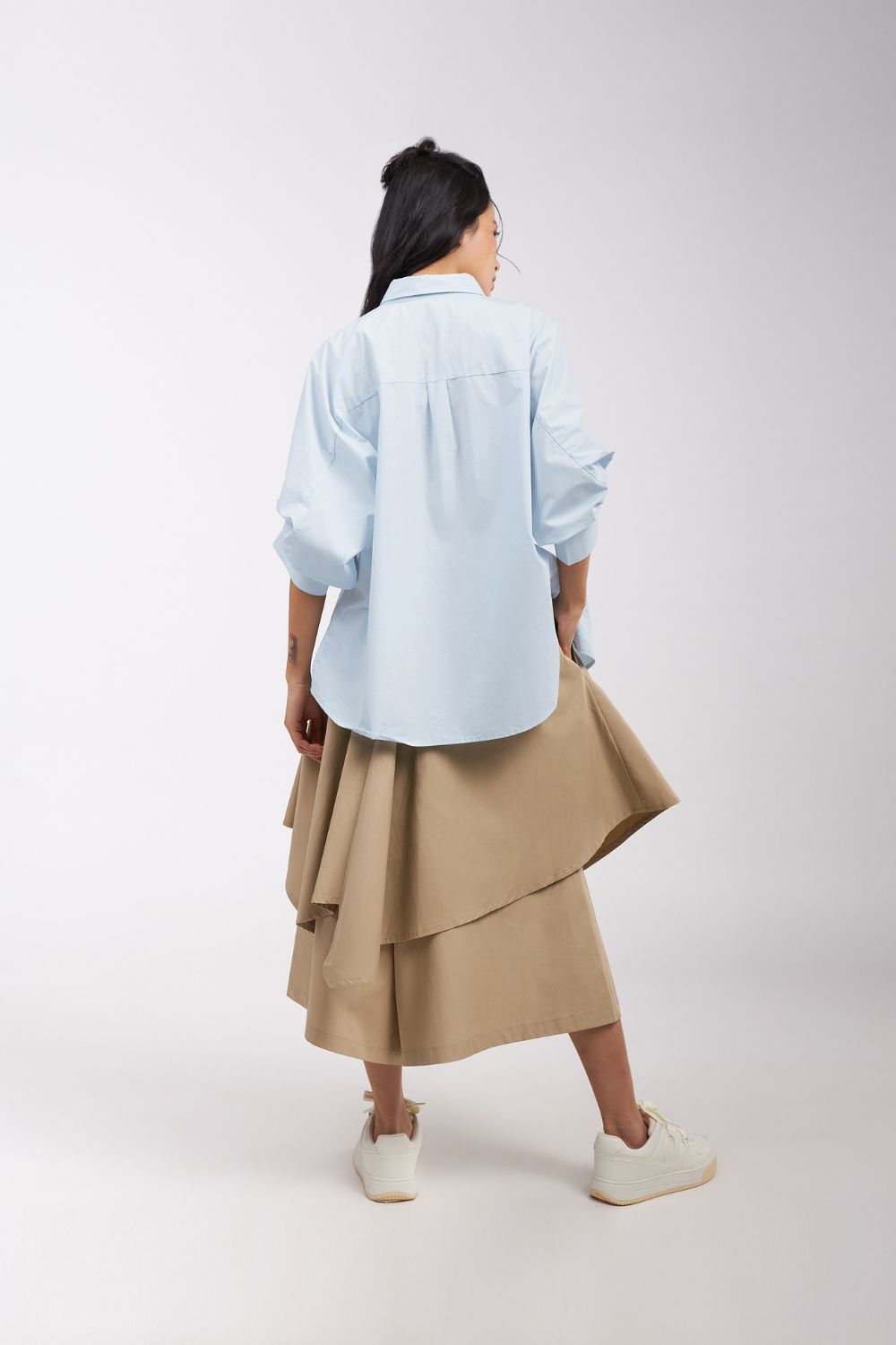 LAYERED CULOTTES WITH ASYMMETRICAL PANELS