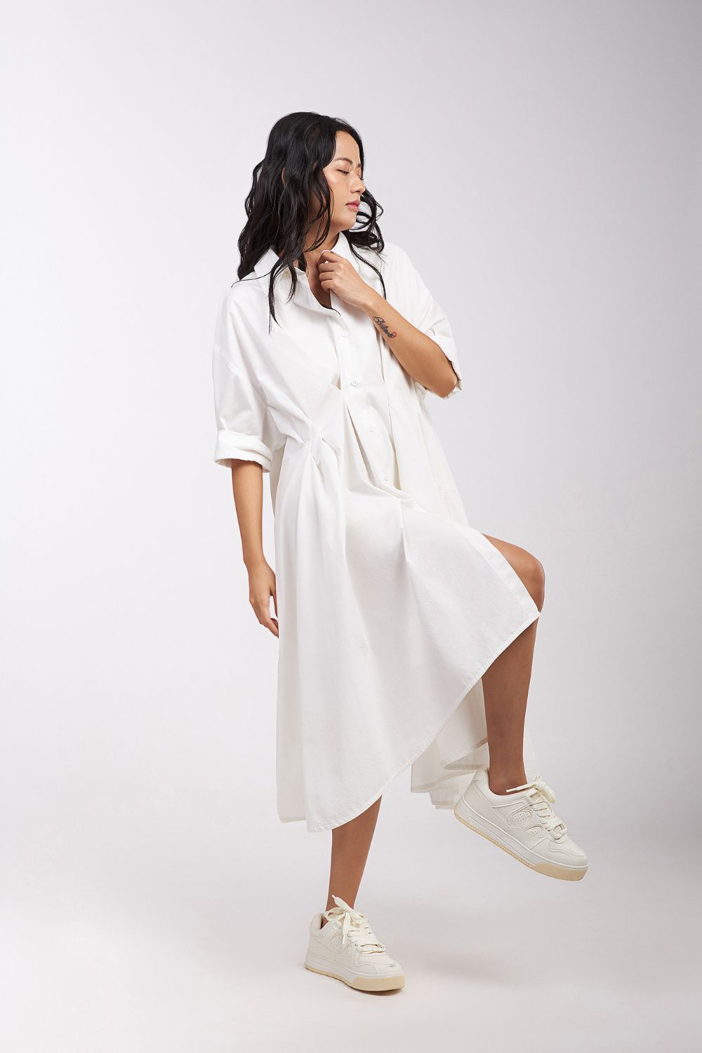 SHIRT WITH LAYERED PANELS