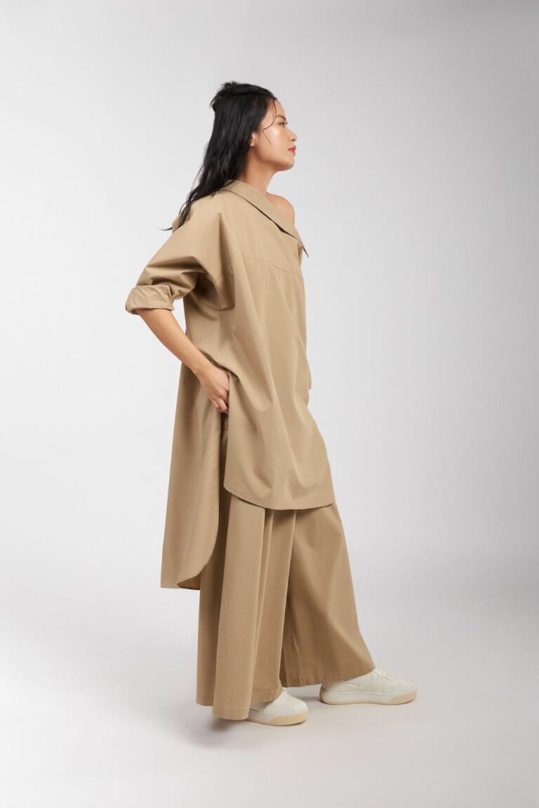 PANTS OVERLAP FLARE WITH POCKETS