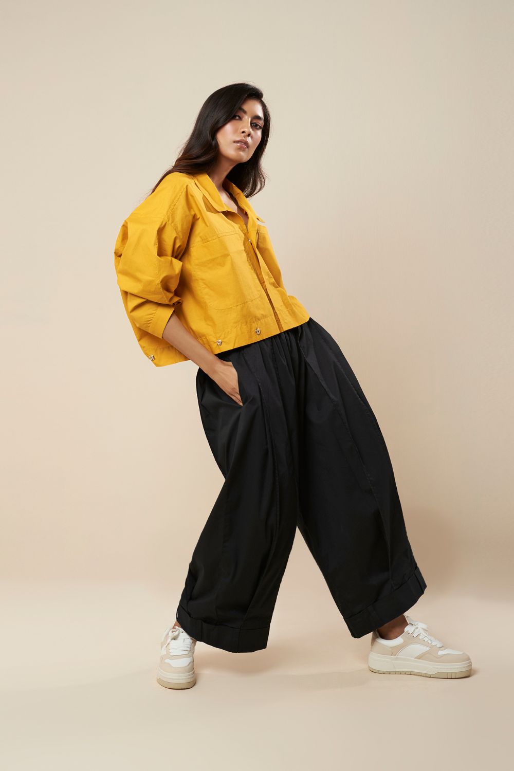 TWO WAY SHIRT WITH METAL BUTTONS