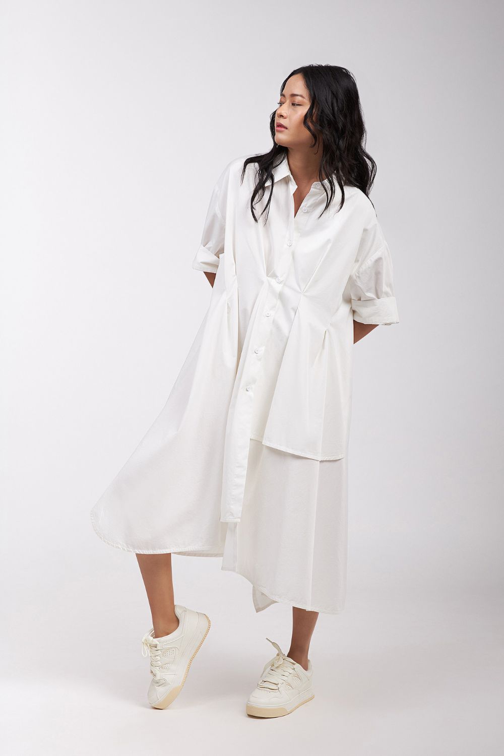 SHIRT WITH LAYERED PANELS