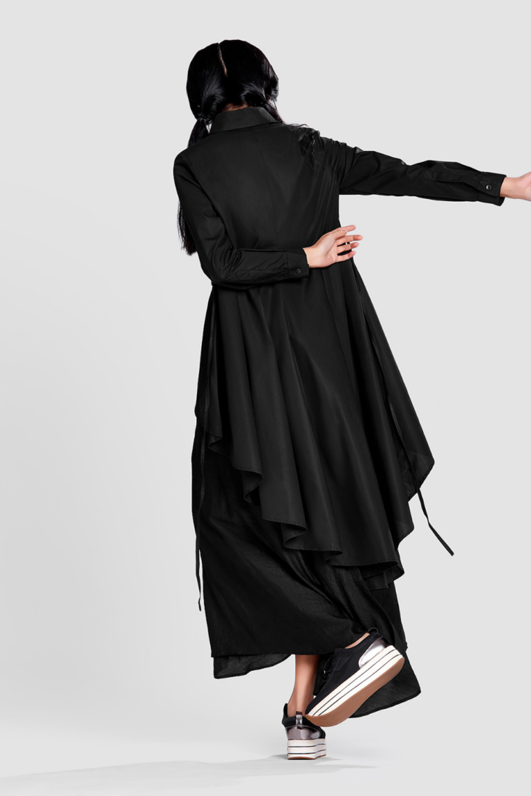 ASYMMETRICAL FLARE SHIRT