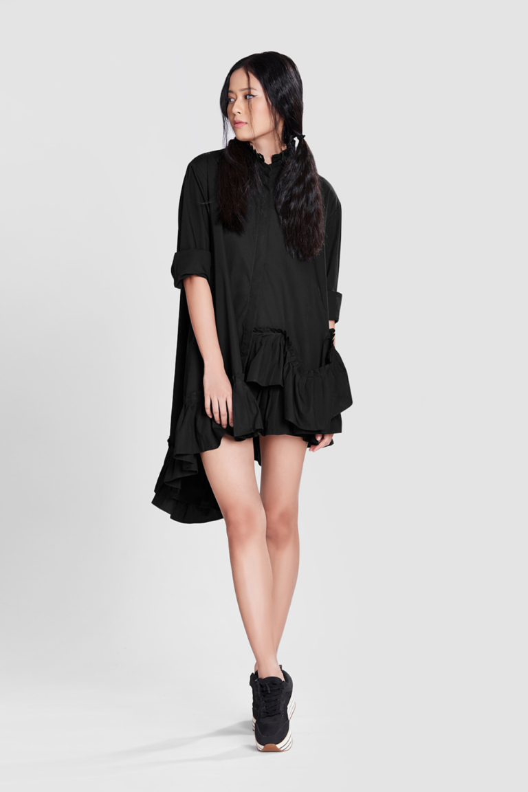 SHIRT WITH DECONSTRUCTED PLEATS