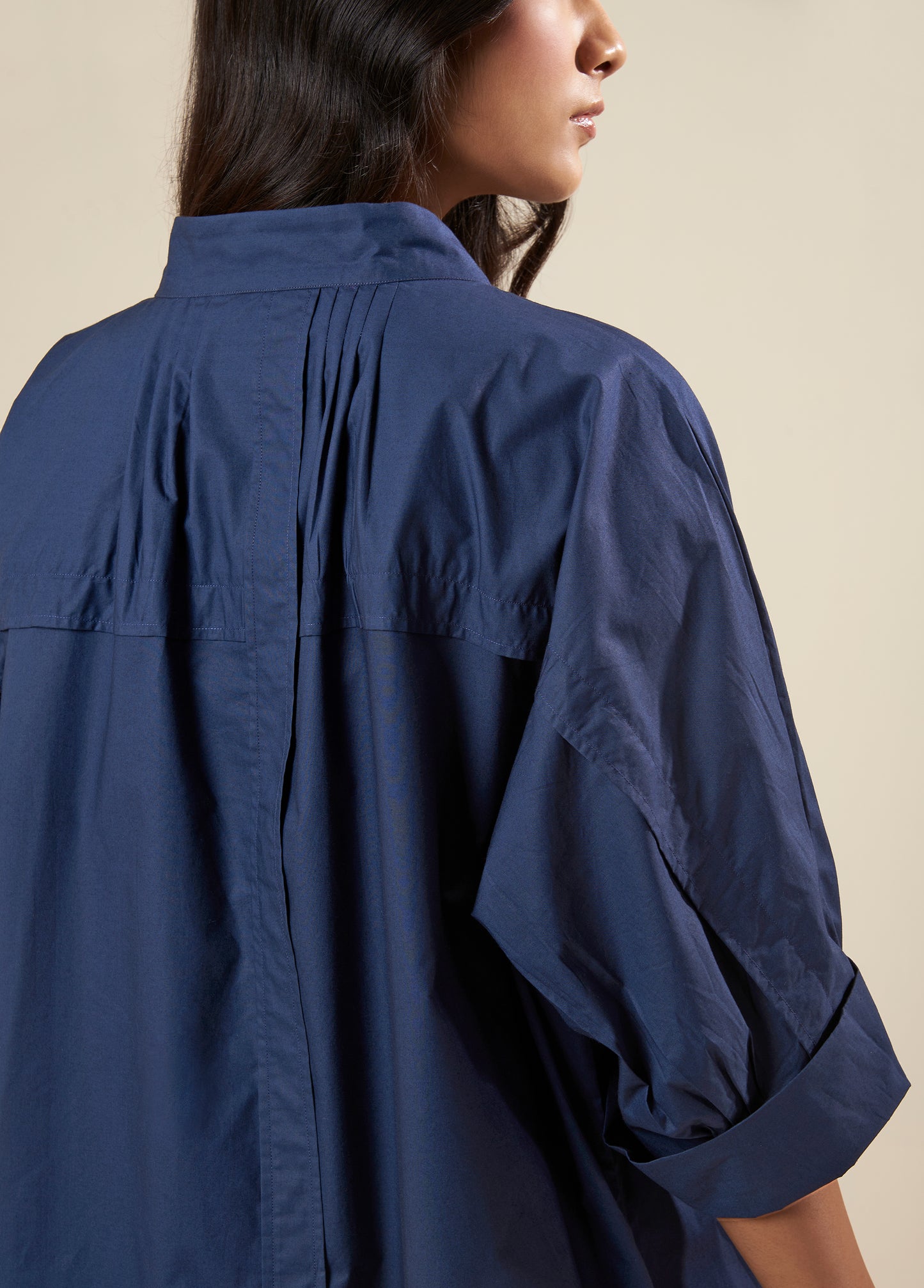 SHIRT DRESS WITH FRONT AND SLEEVE PANEL