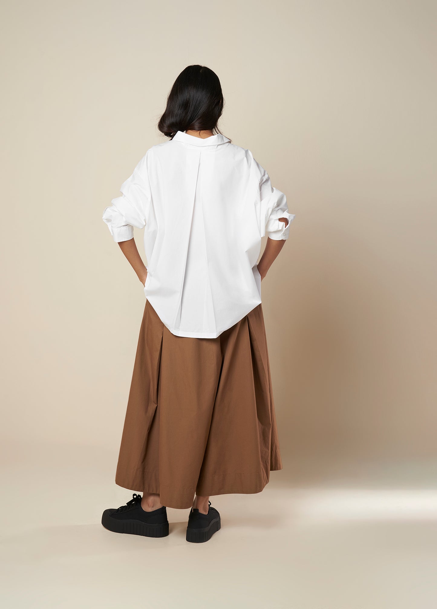 OVERSIZED SHIRT WITH BACK PLEAT