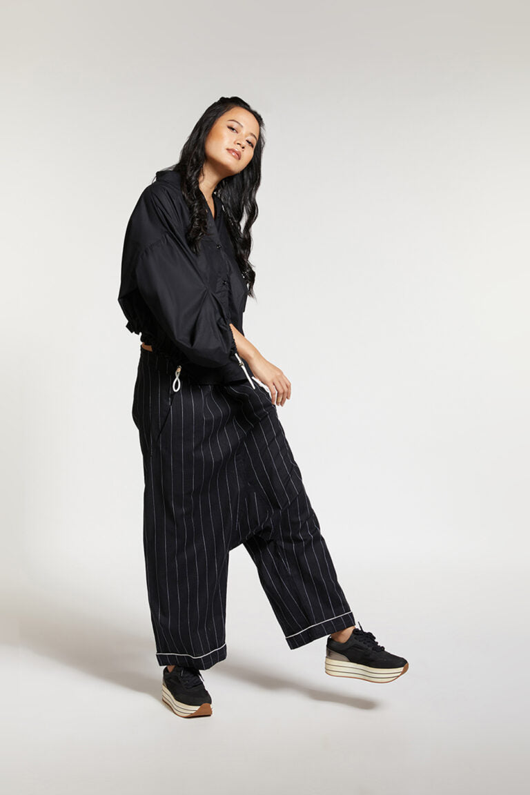 ROUCHED HEM AND SLEEVE SHIRT