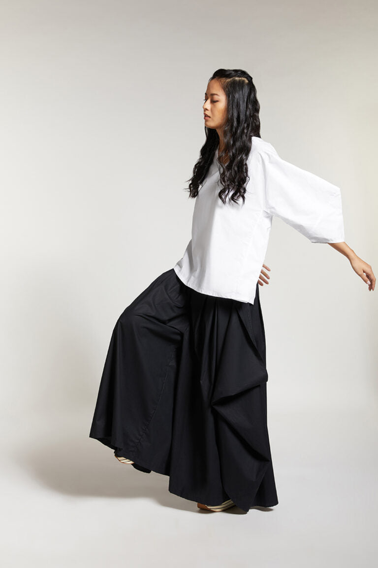 FLARED PANTS WITH SIDE PANEL