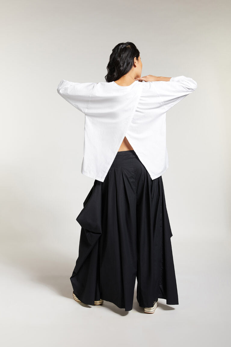 FLARED PANTS WITH SIDE PANEL