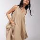 DRESS WITH SIDE AND BACK DRAPE