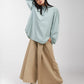 LOW CROTCH FLARE PANTS WITH PLEATS