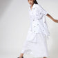 ASYMMETRIC HEM SHIRT WITH BACK OVERLAP