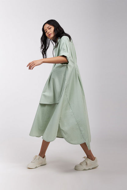 SHIRT WITH LAYERED PANELS