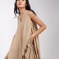 DRESS WITH SIDE AND BACK DRAPE