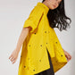 ASYMMETRIC HEM SHIRT WITH BACK OVERLAP