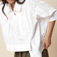 ASYMMETRICAL SHIRT WITH  ELASTIC HEM