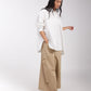 DROP CROTCH PANTS WITH POCKET AND PANEL DETAIL