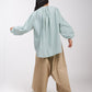 LOW CROTCH FLARE PANTS WITH PLEATS