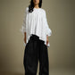 GATHERED FLARE TOP WITH ELASTICATED FRONT AND SLEEVE