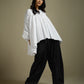 GATHERED FLARE TOP WITH ELASTICATED FRONT AND SLEEVE