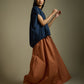 HIGH-LO TOP WITH FRONT AND BACK PLEATS