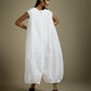 DRESS WITH HEM ROUCHE AND PANEL DETAIL