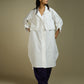 TRENCH STYLE SHIRT-DRESS WITH BACK LAYER