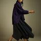 ASYMMETRICAL FLARE SKIRT WITH GATHERED TIE-UP LAYER