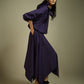 ASYMMETRICAL FLARE SKIRT WITH GATHERED TIE-UP LAYER