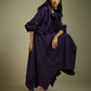 ASYMMETRICAL FLARE SKIRT WITH GATHERED TIE-UP LAYER