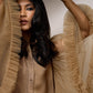 SHIRT DRESS WITH EXAGGERATED FLARED NET SLEEVES