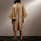 SHIRT DRESS WITH EXAGGERATED FLARED NET SLEEVES