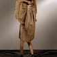SHIRT DRESS WITH EXAGGERATED FLARED NET SLEEVES