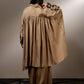OVERSIZED FLARE SHIRT WITH BACK YOKE AND EMBROIDERED SLEEVE