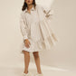 LAYERED FLARE DRESS WITH GATHERS