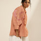 TOP WITH PLEATED FRONT AND PLACKET