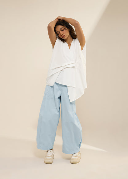 PANTS WITH SIDE PLEAT & POCKET