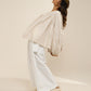 FLARE PANTS WITH SIDE PANEL & BELT TIE