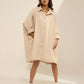 OVERSIZED SHIRT WITH GATHERS ON BACK YOKE