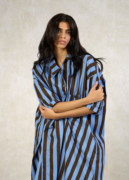 SHIRT WITH UNEVEN BUTTONING DETAIL