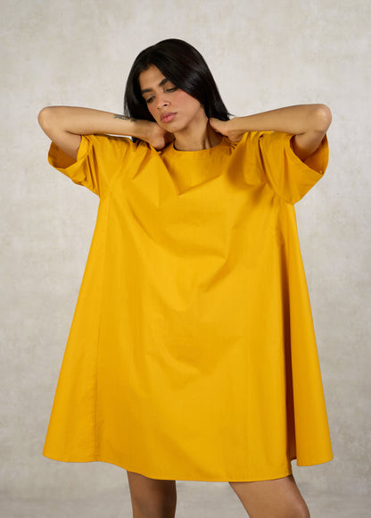 DRESS WITH FLARE & SIDE PANEL