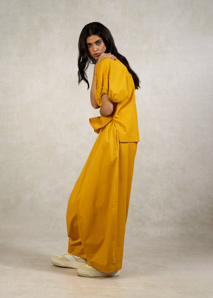 PANTS WITH FRONT COWL PANEL