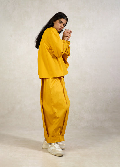 PANTS WITH FRONT PLEAT & CUFF