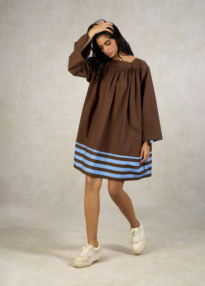 DRESS WITH GATHERED YOKE