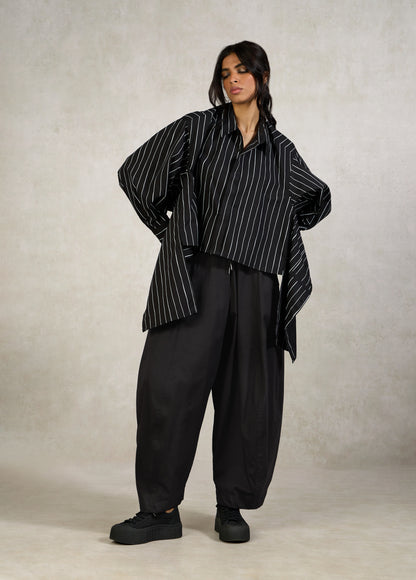 PANTS WITH FRONT COWL PANEL